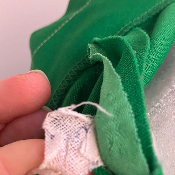 Vintage 60s 70s Kelly Green and Rainbow Checkered Plaid Colorful Maxi Dress - Picture 11 of 11